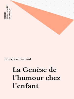 cover image of La Genèse de l'humour chez l'enfant